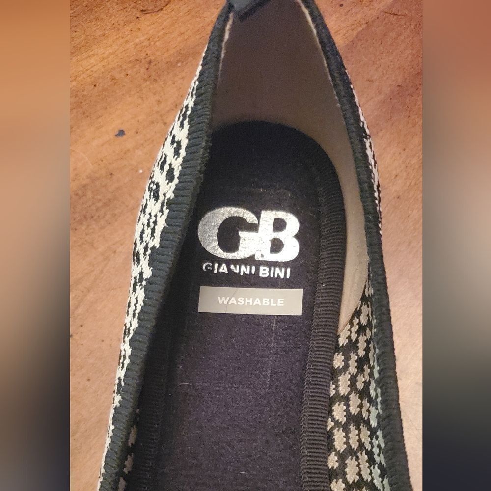 Gianni Bini Black and Cream Washable Ballet Flats - Size 8.5 - Picture 6 of 6
